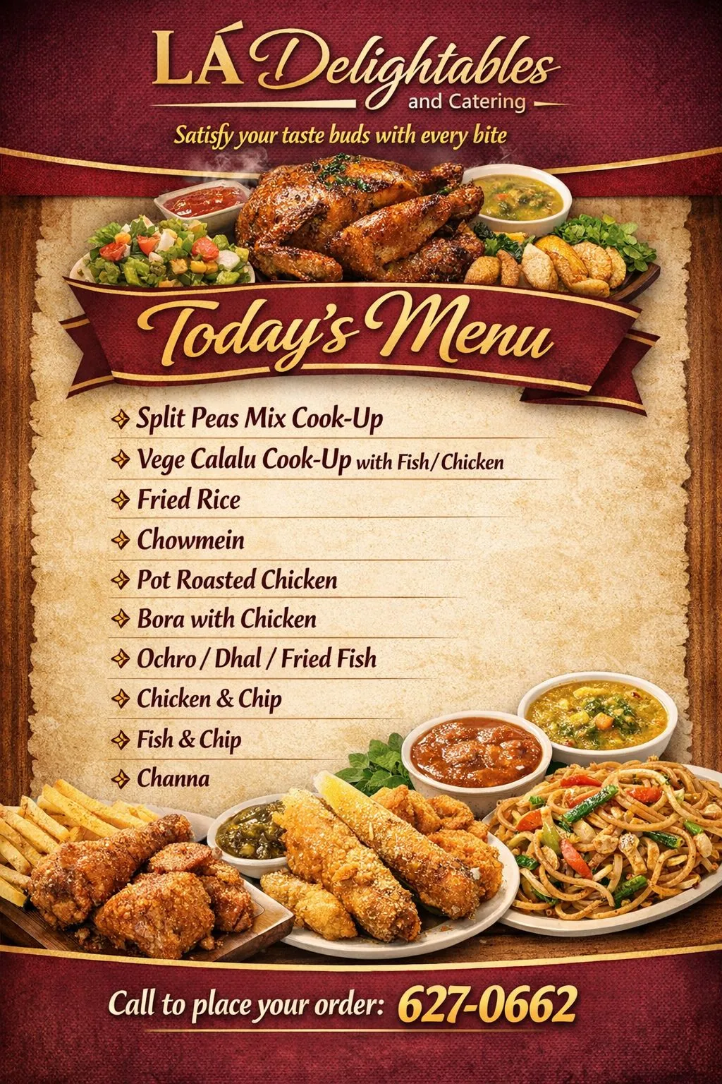 LÀ Delightables Menu Board